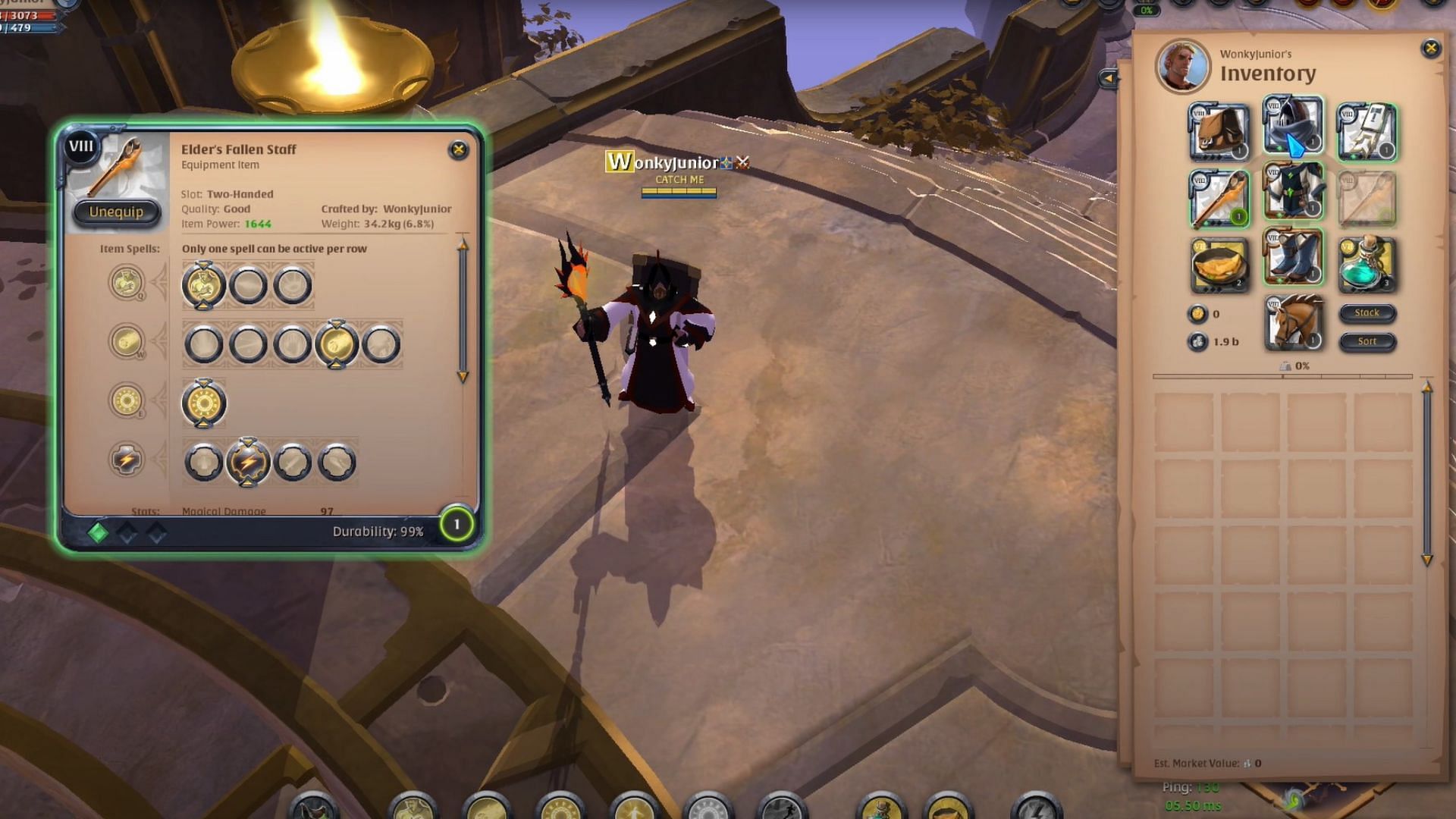 Fallen Staff build in Albion Online (Image via Sandbox Interactive)